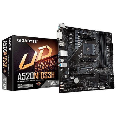 Placa Mae Am4 Gigabyte A520m Ds3h Hdmi Dp Ddr4