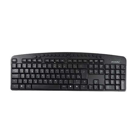 Teclado Multimidia USB Mymax Daily ABNT II Preto