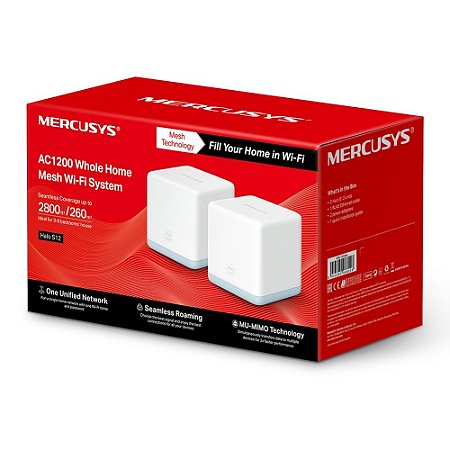 Roteador Wireless Mercusys Halo S12 Ac1200 Pack 2 Mesh