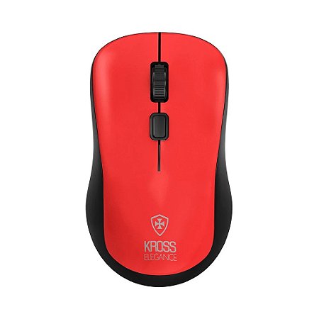 Mouse Sem Fio Kross Elegance KE-M218 1600dpi Vermelho