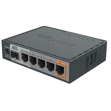 Switch Roteador Rede 04P Mikrotik RB760IGS HEX S L4