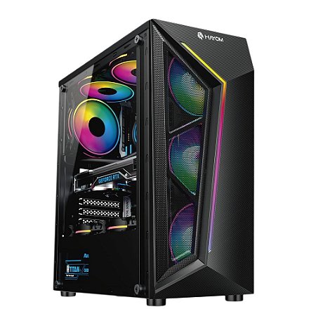 Gabinete Gamer Hayom GB1713 Preto C/ 04 Fans Rgb