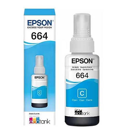 Refil Tinta Original Epson T664220 Cian 70ml
