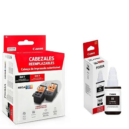 Cabeça Impressão Canon BH-1 G2110 G3110 + Refil Gi-190 Preto