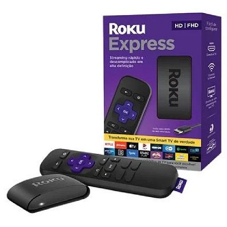 Conversor Smart Tv Roku Express Media Player Full Hd