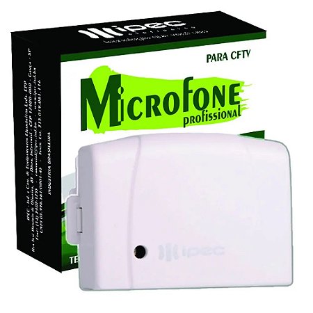Microfone Sistema Segurança Ipec Prof Para Cftv