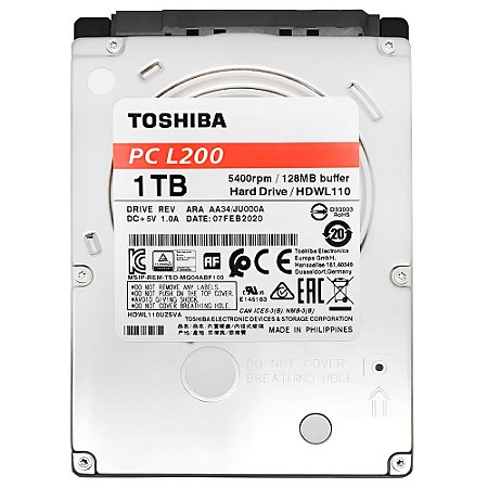 Hd Notebook 1tb Toshiba PC L200 128mb 5400rpm 2,5"