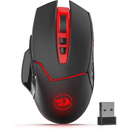 Mouse Gamer Sem Fio Redragon M690 Mirage 4800dpi Preto