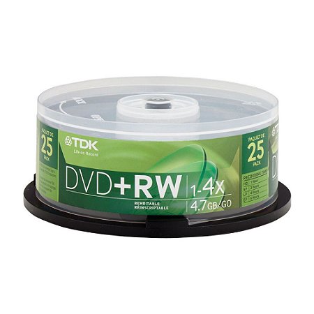 Mídia DVD+RW 4,7gb Regravável 25 Unidades
