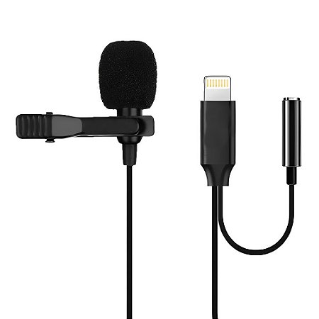 Microfone Lapela Iphone Satellite A-FONE35L Lavalier Preto