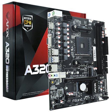 Placa Mãe AM4 Afox A320D4-MA5-V2 M.2 Hdmi DDR4
