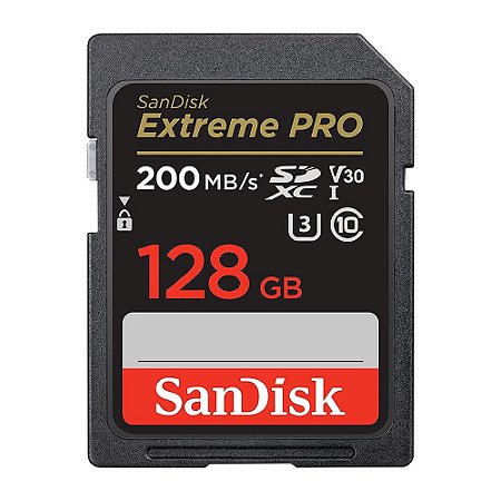 Memory Card SD 128gb Sandisk Extreme Pro Class U3 4K 200mbps