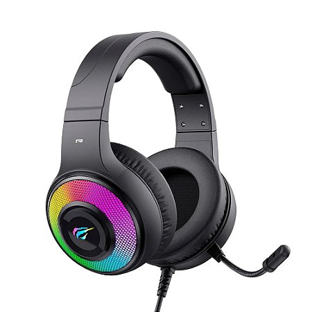 Fone Headset Gamer USB P2 Havit H2042D 50mm Led RGB