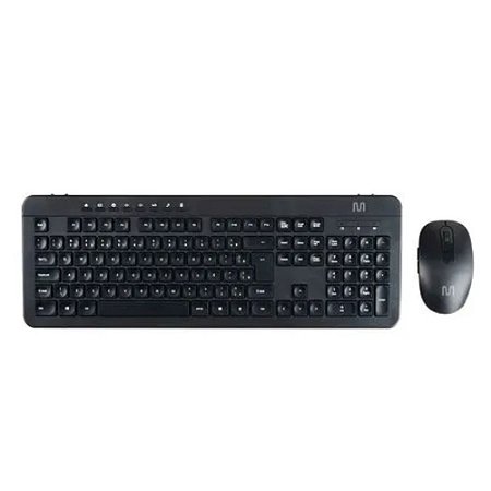Combo Teclado Mouse Sem Fio Multilaser TC250 Preto