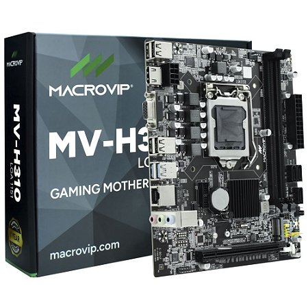 Placa Mãe 1151p Macrovip MV-H310 M.2 DDR4 HDMI VGA Lan Giga