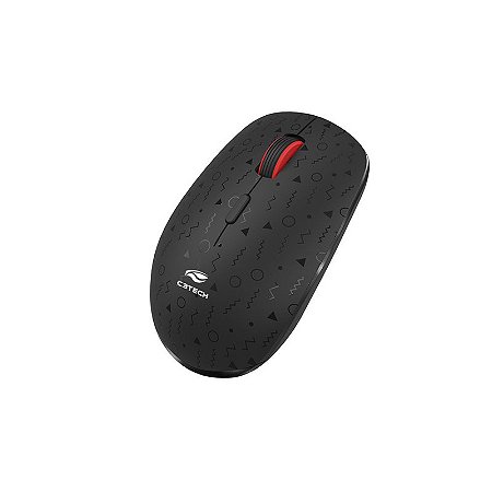 Mouse Sem Fio C3Tech M-W90BK Recarreg Wifi Preto