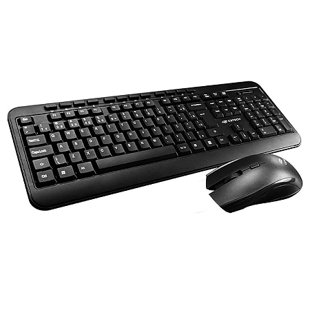Combo Teclado Mouse Sem Fio C3Tech K-W60BK Preto