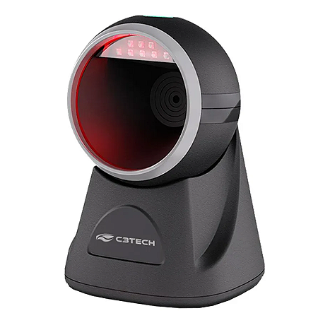 Leitor Código Barras Fixo C3Tech LB-D200BK 1D 2D Usb Preto