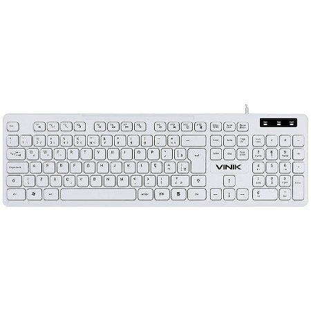Teclado Usb Vinik Slim TCB200 Branco