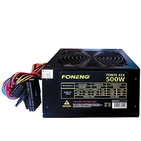 Fonte ATX 500w Foneng HDW-0004 S/ Embalagem S/ Cabo