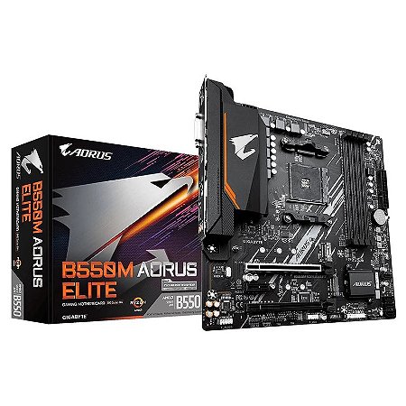 Placa Mãe AM4 Gigabyte Aorus B550M Elite Nvme DDR4