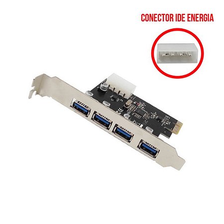 Placa Pcie Mini Usb 3.0 04 Saidas