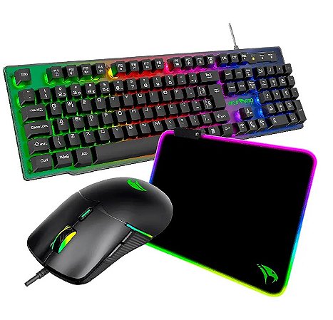 Combo Gamer Viper Pro Teclado Mouse Fone Mouse Pad Viper Pro Naja USB