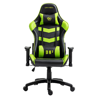 Cadeira Gamer Draxen Dn3 Reclinável Preto e Verde