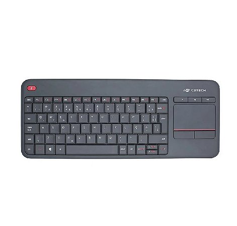 Teclado Sem Fio Touch Pad C3Tech K-WT200BK Preto