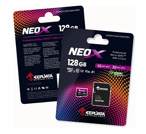 Memory Card Micro SD 128gb Keepdata NEOX U3 4K 95Mbps