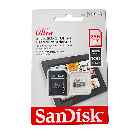 Memory Card Micro Sd 256gb Sandisk Ultra 2x1 Classe 10