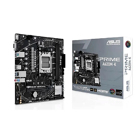 Placa Mãe AM5 Asus Prime A620M-K M.2 Hdmi Vga DDR5