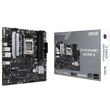 Placa Mãe AM5 Asus Prime A620M-A M.2 Hdmi DP Vga DDR5