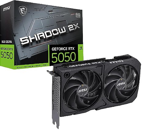 Placa Video 8Gb RTX5050 MSI Shadow GDDR6 Dual Fan
