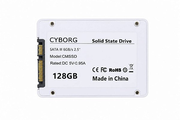SSD 128gb Cyborg SD-07 Branco Sata3 2,5"