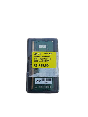 Memoria Notebook Ddr4 16gb Macrovip 2666mhz SODIMM