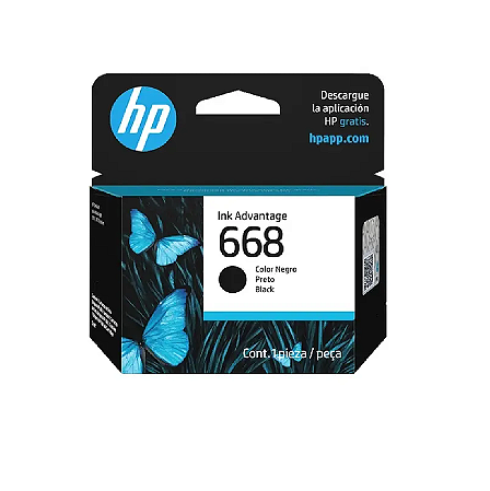 Cartucho Hp 668 Preto 7FP37VL 3ml