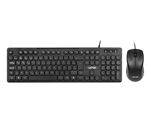 Combo Teclado Mouse Usb Vinik SC100 Slim Preto