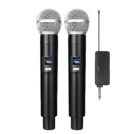 Microfone Sem Fio  Tomate MT-2031 c/ 02 Microfones