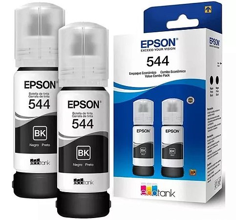 Refil Tinta Epson T544120 Preto 02 Unidades