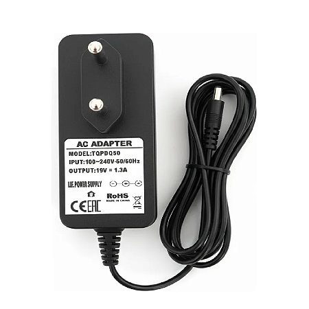 Fonte Monitor 19v - 1,3ah Pino 6mm x 4,4mm Agulha