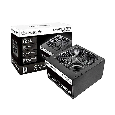 Fonte ATX 700w Thermaltake Smart PFC 80 Plus White Biv Auto