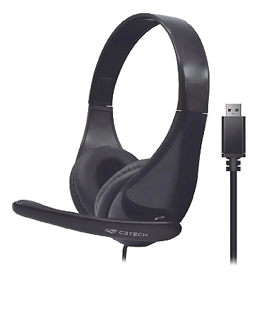 Fone Headset Usb C3Tech PH-340BK Preto