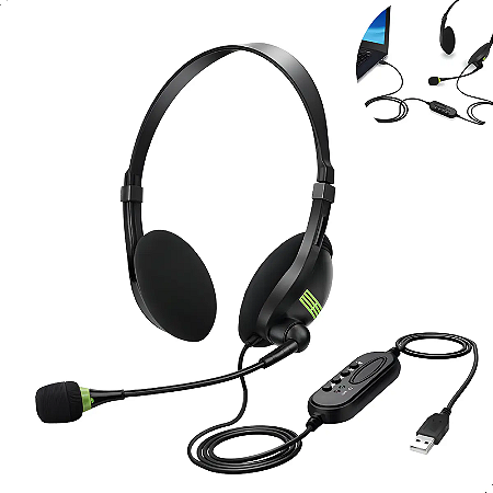 Fone Headset USB OEM Call Center Atend Chamada
