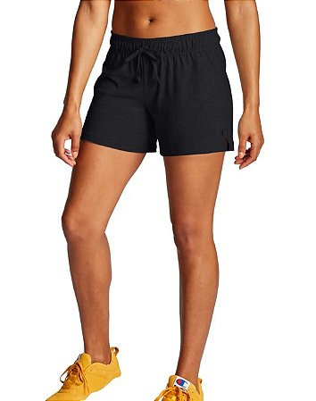 SHORTS CHAMPION FEMININO PATCH C JERSEY BLACK
