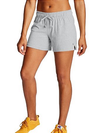 SHORTS CHAMPION FEMININO PATCH C JERSEY OX GRAY