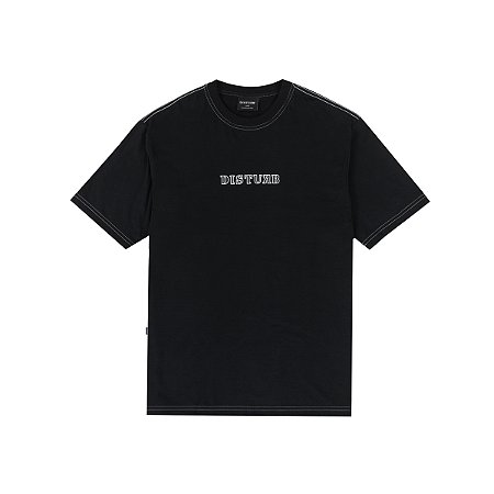 CAMISETA DISTURB OUTLINE LOGO PRETA