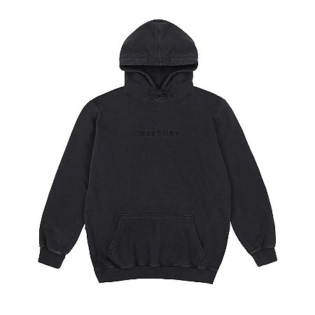 MOLETOM DISTURB DUSTED WASHED IN BLACK