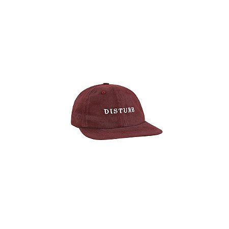 BONÉ DISTURB 6 PANEL WASHED BORGONHA