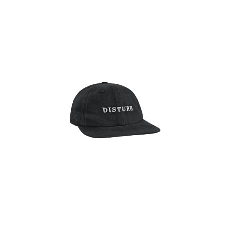 BONÉ DISTURB 6 PANEL WASHED PRETO
